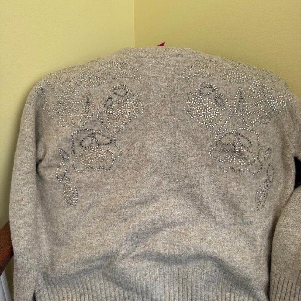 Vince Camuto Embellished Crewneck Sweater